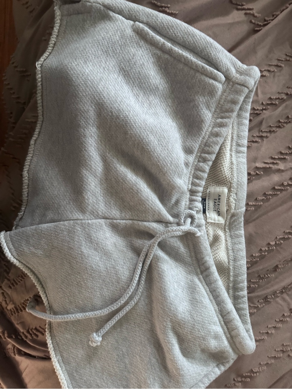 American Eagle Outfitters Light Gray Terry Lounge Shorts
